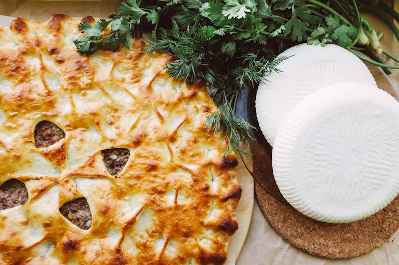 Classic calzone stuffed with ricotta and cheese