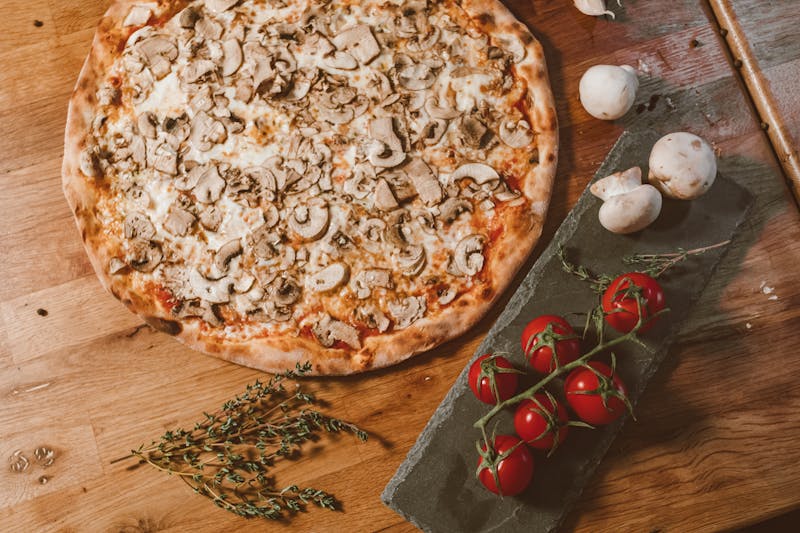 Meat lovers pizza loaded with toppings